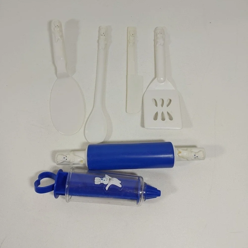 Vtg Pillsbury Doughboy Kid Baking‎ Cooking Icing Utensils Lot Of 6